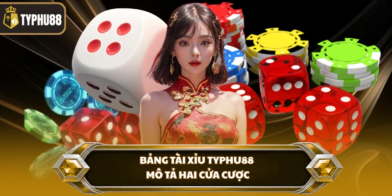 Tài Xỉu Typhu88 - Luật Cược, Tỷ Lệ Và Mẹo Chọn Kèo % Bảng tài xỉu Typhu88 mô tả hai cửa cược