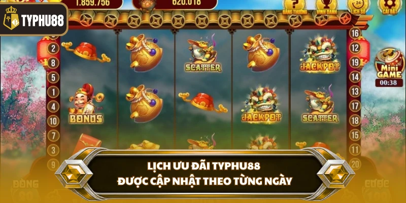 Lịch ưu đãi Typhu88 được cập nhật theo từng ngày